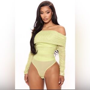 Off Shoulder Ruched Bodysuit